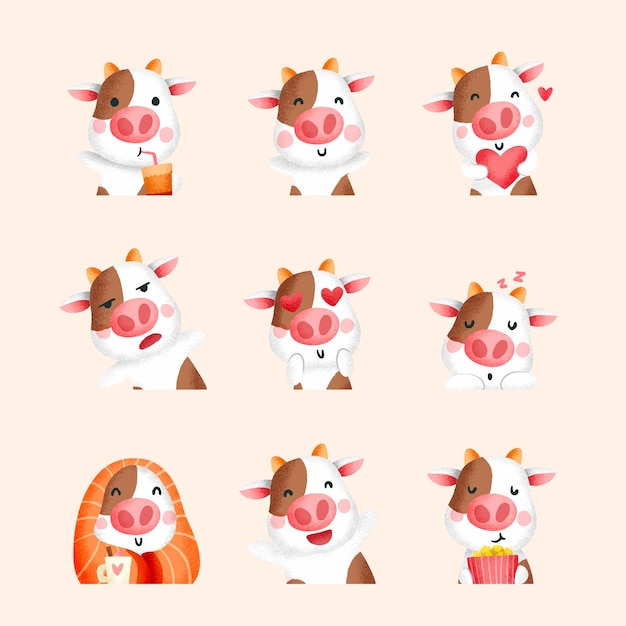 可爱的牛表情包