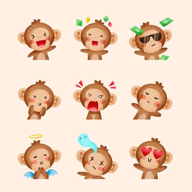 可爱的猴子表情包