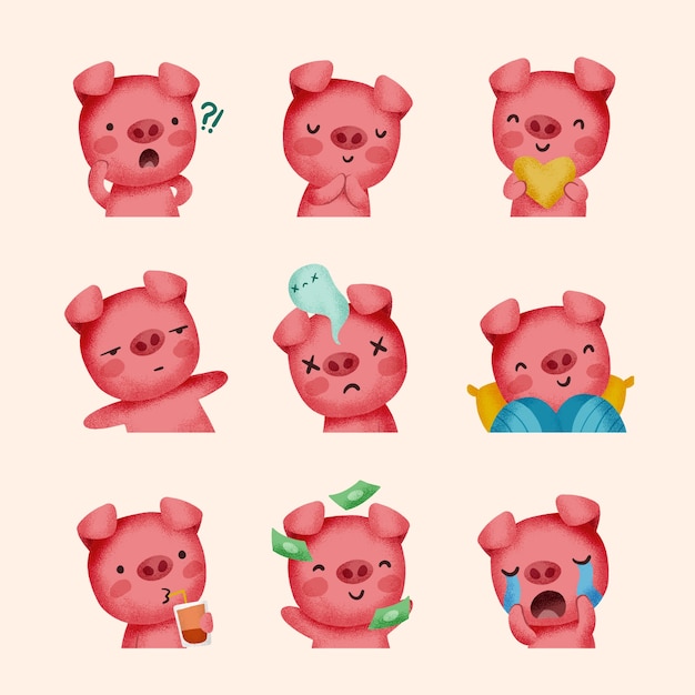 可爱的小猪表情包