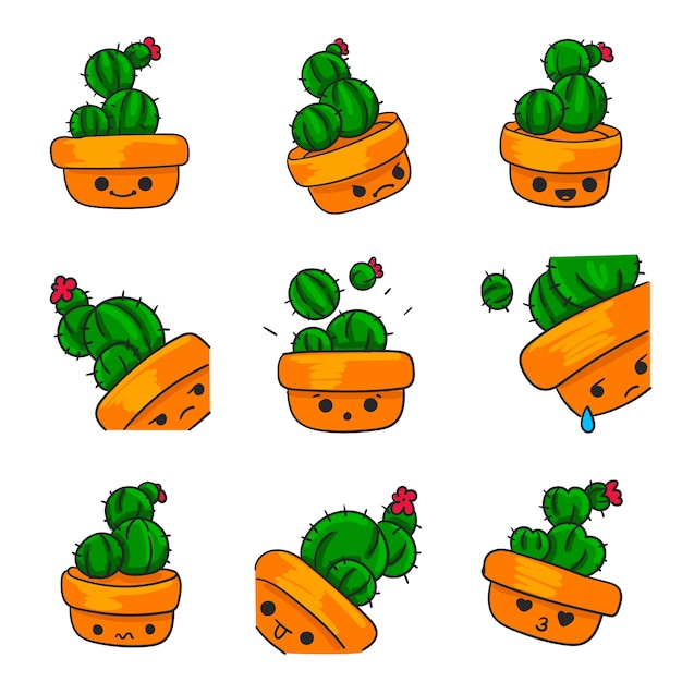 可爱的仙人掌表情包