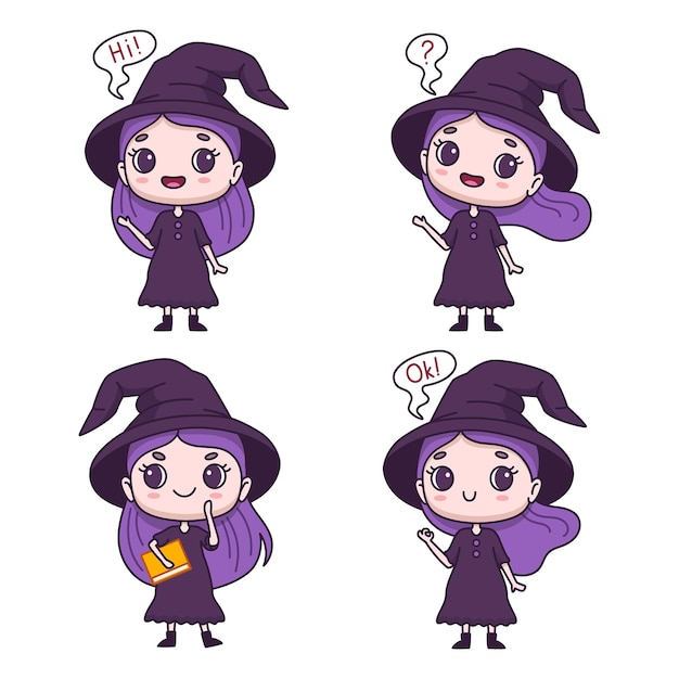 可爱的巫师魔女表情包