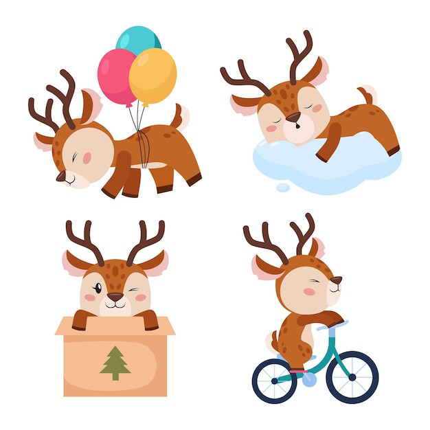 可爱的麋鹿表情包