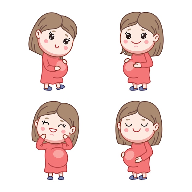 可爱的孕妇怀孕的妈妈表情包