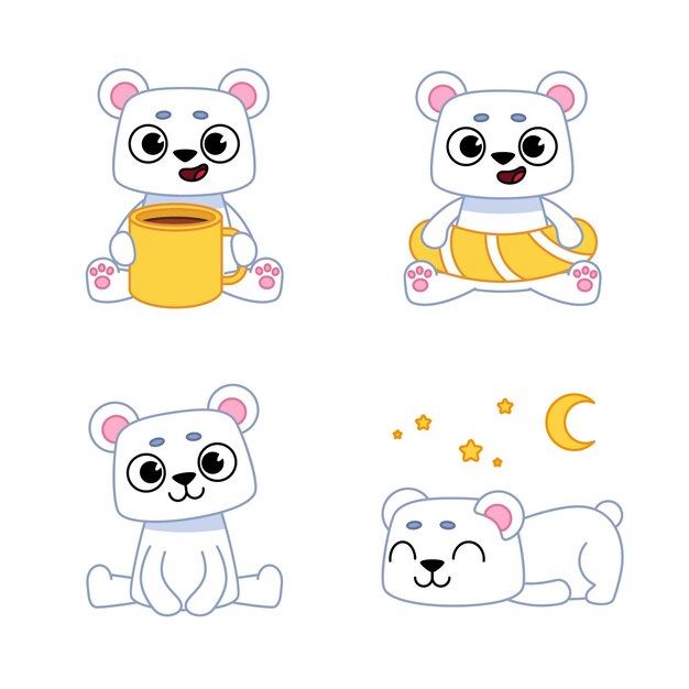 可爱的北极熊表情包