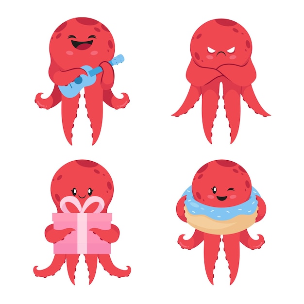 可爱的章鱼表情包
