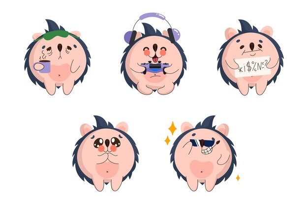 可爱的刺猬表情包