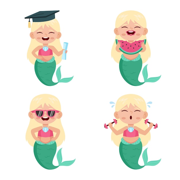 可爱的美人鱼表情包