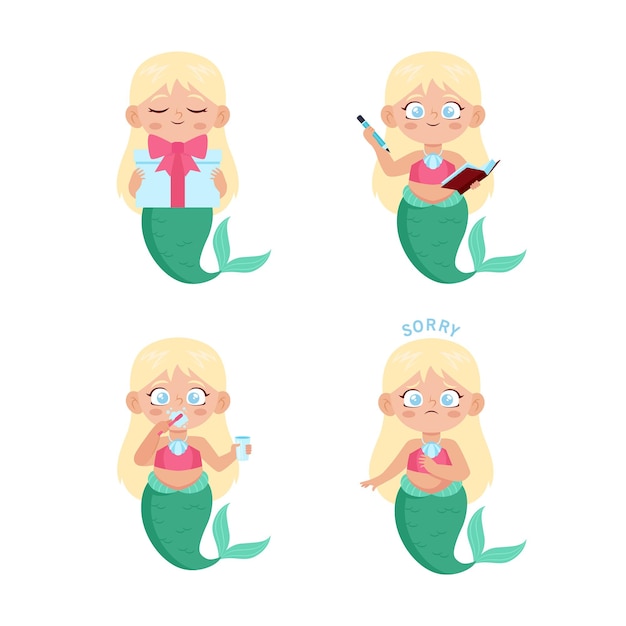 可爱的美人鱼表情包