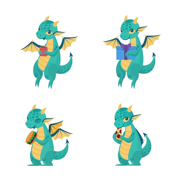 可爱的飞龙表情包