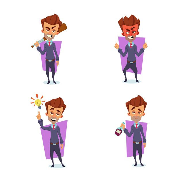 可爱的上班族男人表情包