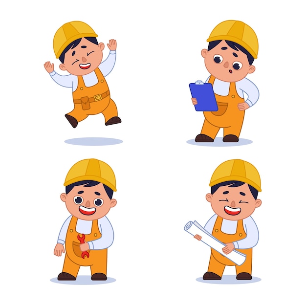 可爱的工人表情包