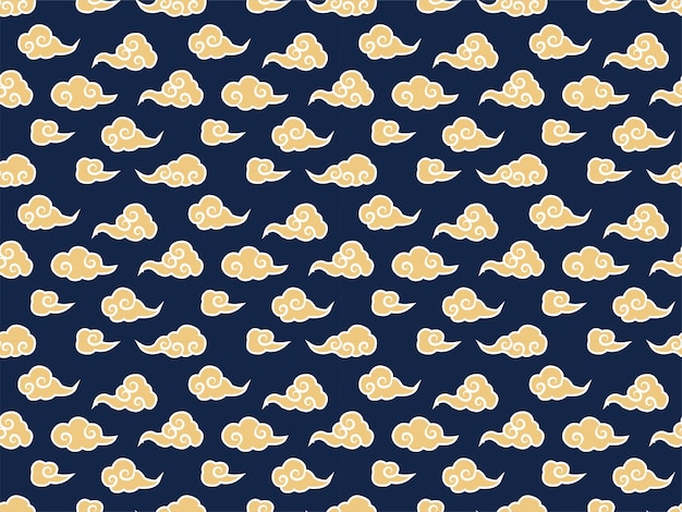 中国风传统图案纹样祥云花纹