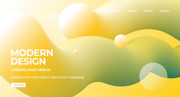 抽象黄色渐变扭曲液体混合背景