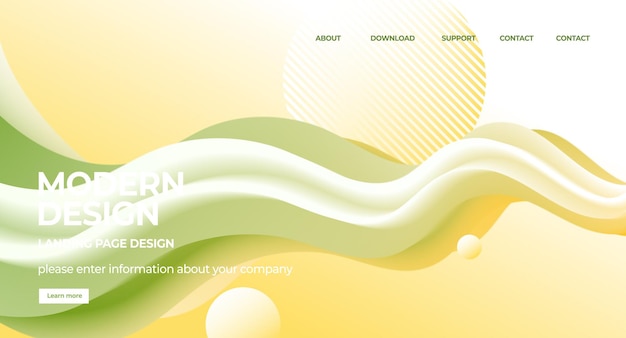 抽象绿色渐变扭曲液体混合背景