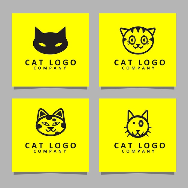宠物店宠物医院小猫标志logo
