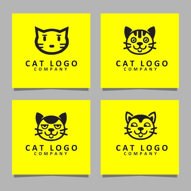 宠物店宠物医院小猫标志logo