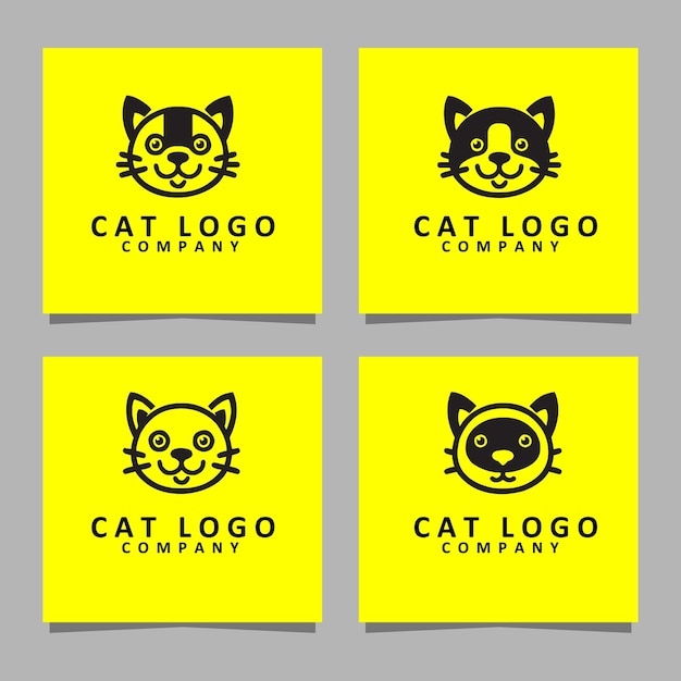 宠物店宠物医院小猫标志logo
