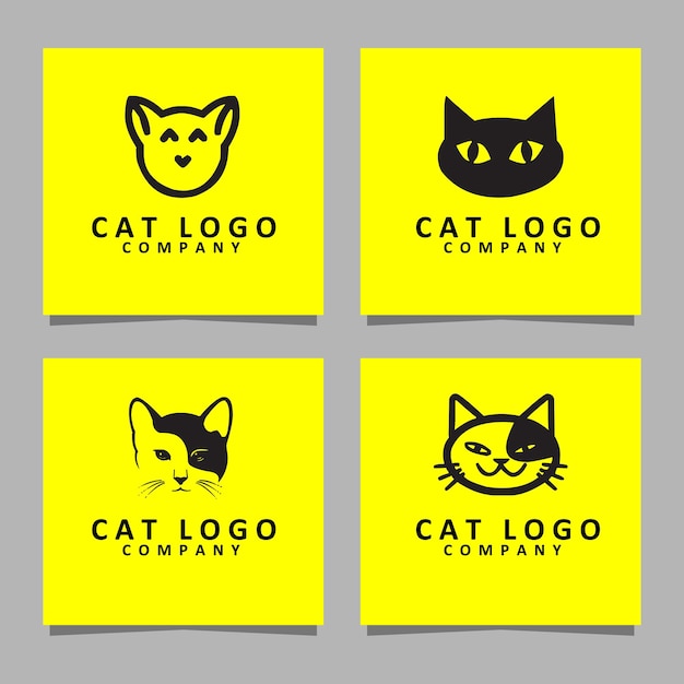 宠物店宠物医院小猫标志logo