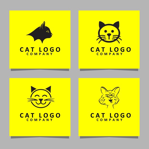宠物店宠物医院小猫标志logo
