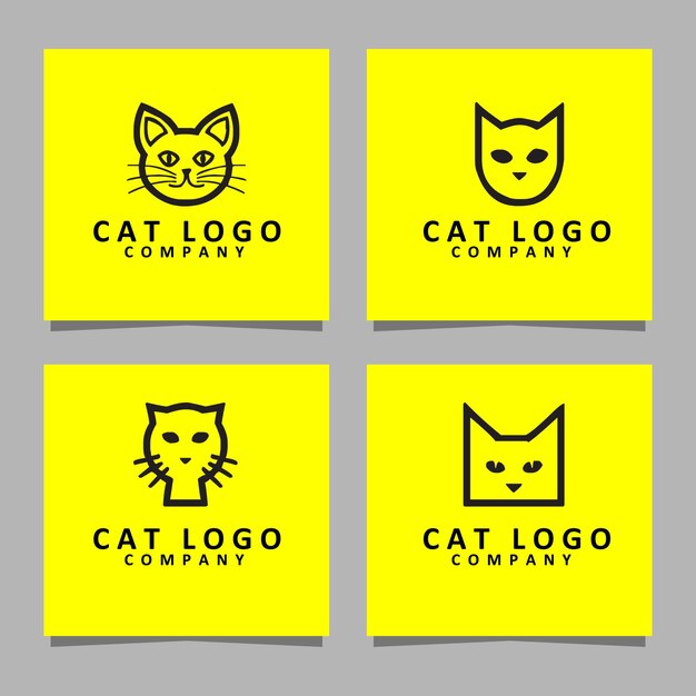宠物店宠物医院小猫标志logo