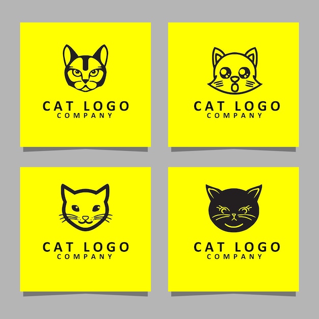 宠物店宠物医院小猫标志logo