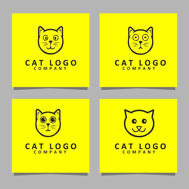 宠物店宠物医院小猫标志logo