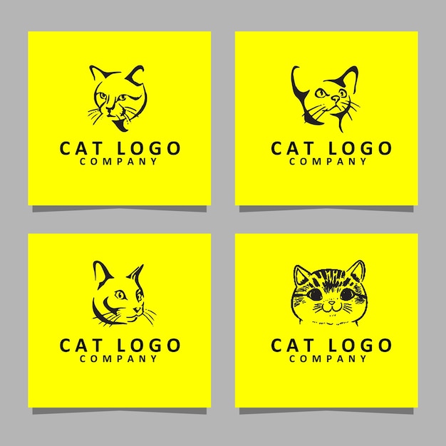 宠物店宠物医院小猫标志logo