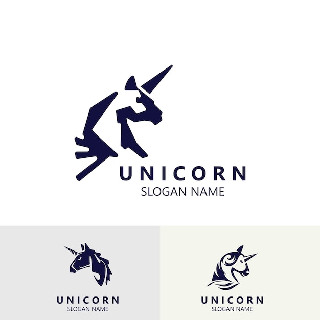 独角兽马头标志logo