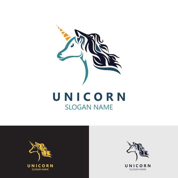 独角兽马头标志logo