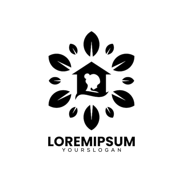 女人花朵美容院标志logo