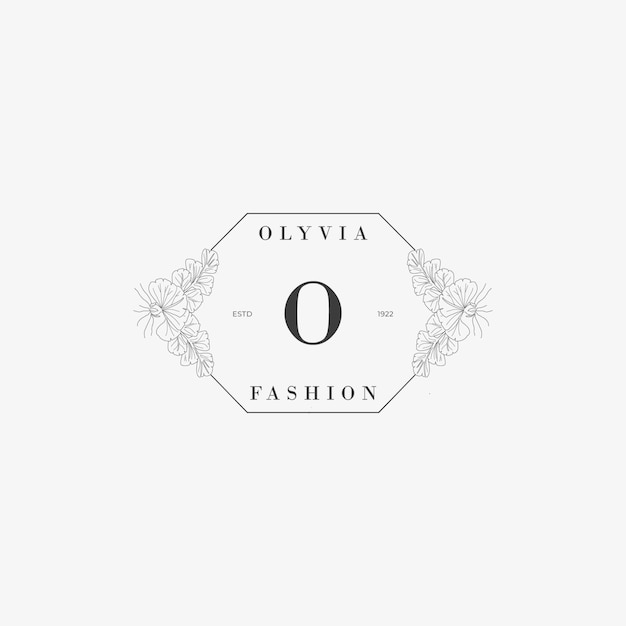 字母o植物花朵标志logo