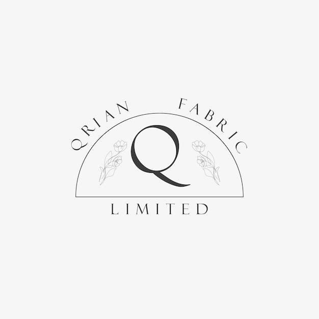 字母q植物花朵标志logo