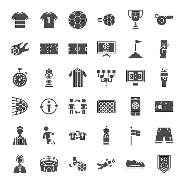 足球比赛球衣奖杯元素图标