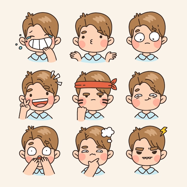 小男孩人物表情包