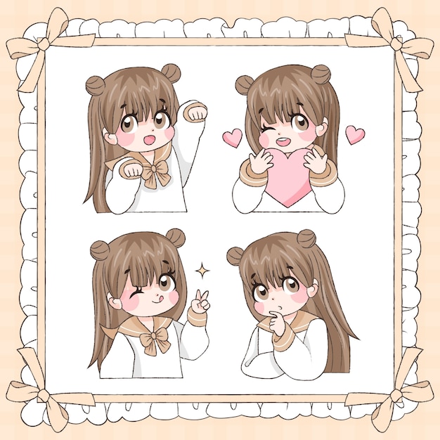 可爱小女孩表情包