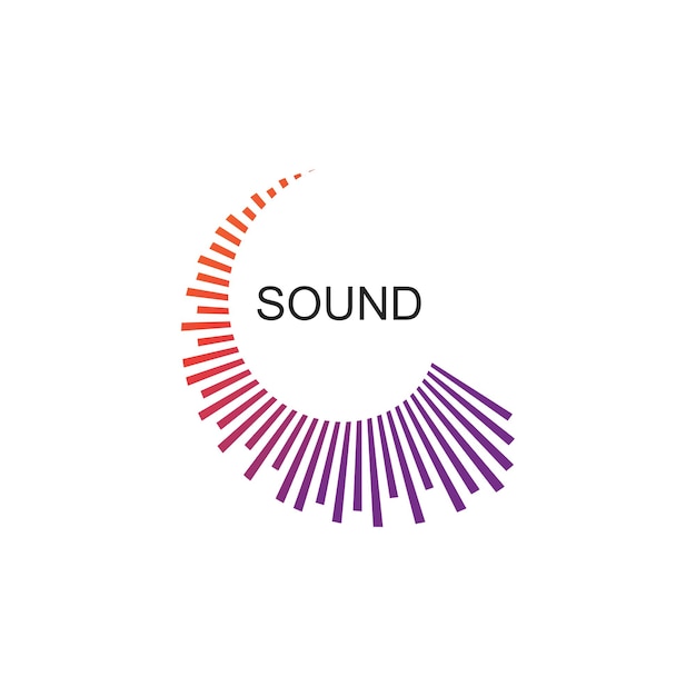 声波线条标志logo