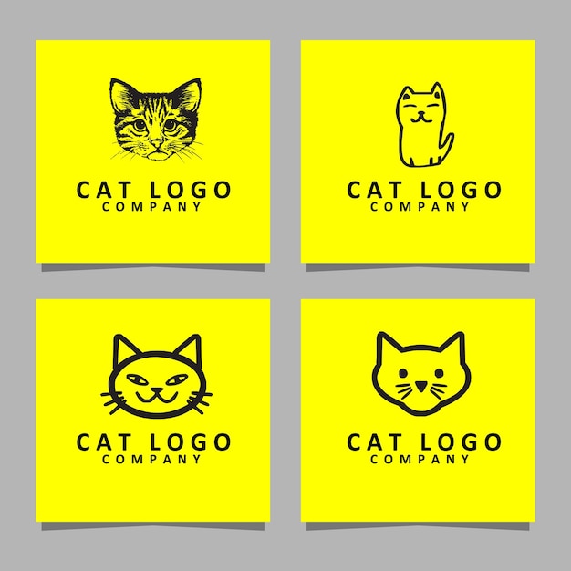宠物店宠物医院猫咪标志logo