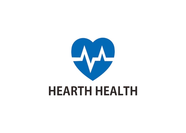 心脏健康波形标志logo