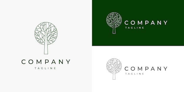 原型树线条标志logo