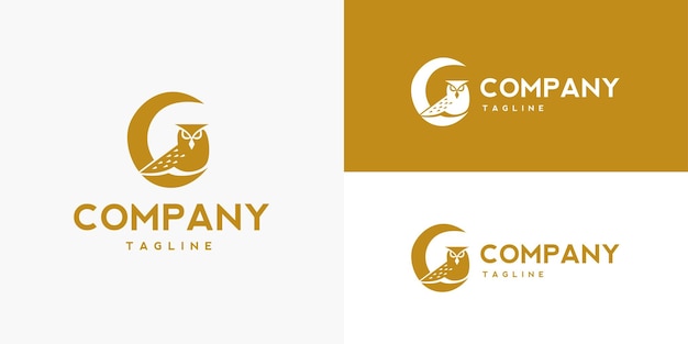 猫头鹰字母c字母g标志logo