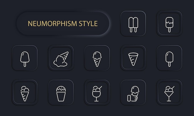 冰淇淋冰棒甜筒饮料图标