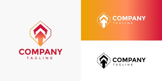 箭头增值增长标志logo