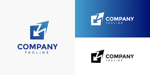 箭头增值增长标志logo