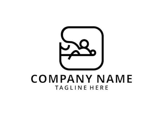 抽象动物老鼠标志logo