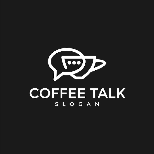 聊天咖啡标志logo