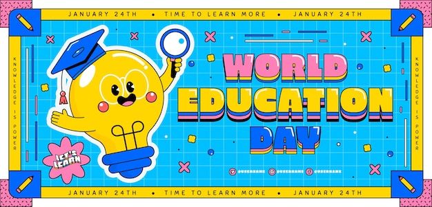 国际教育日banner横幅海报模板