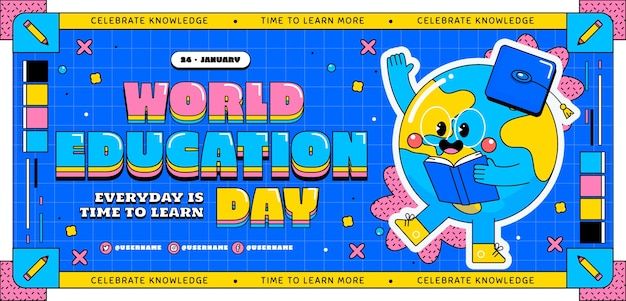 国际教育日banner横幅海报模板