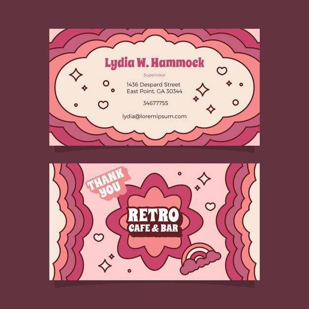 复古美式动画片风格名片模板