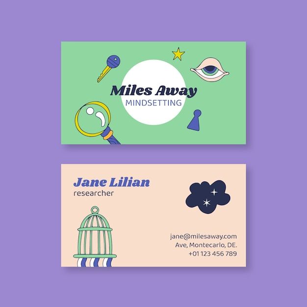 复古美式动画片风格名片模板