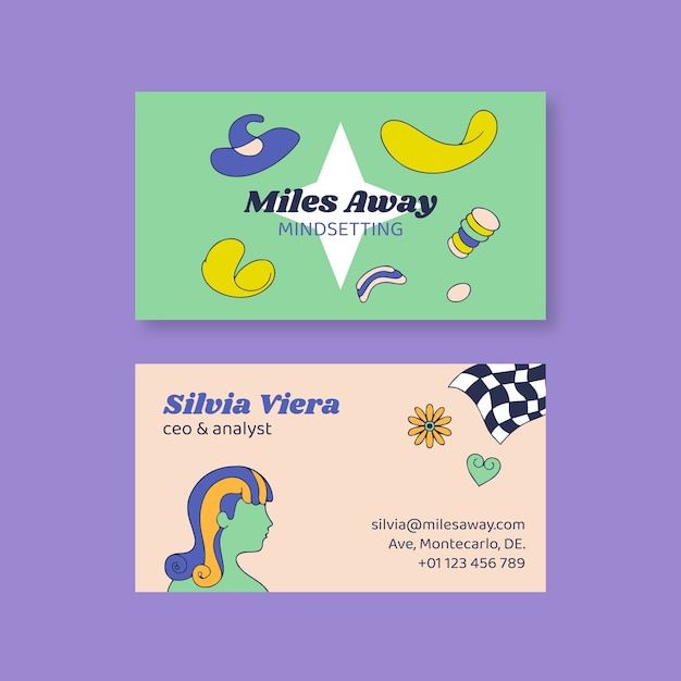 复古美式动画片风格名片模板